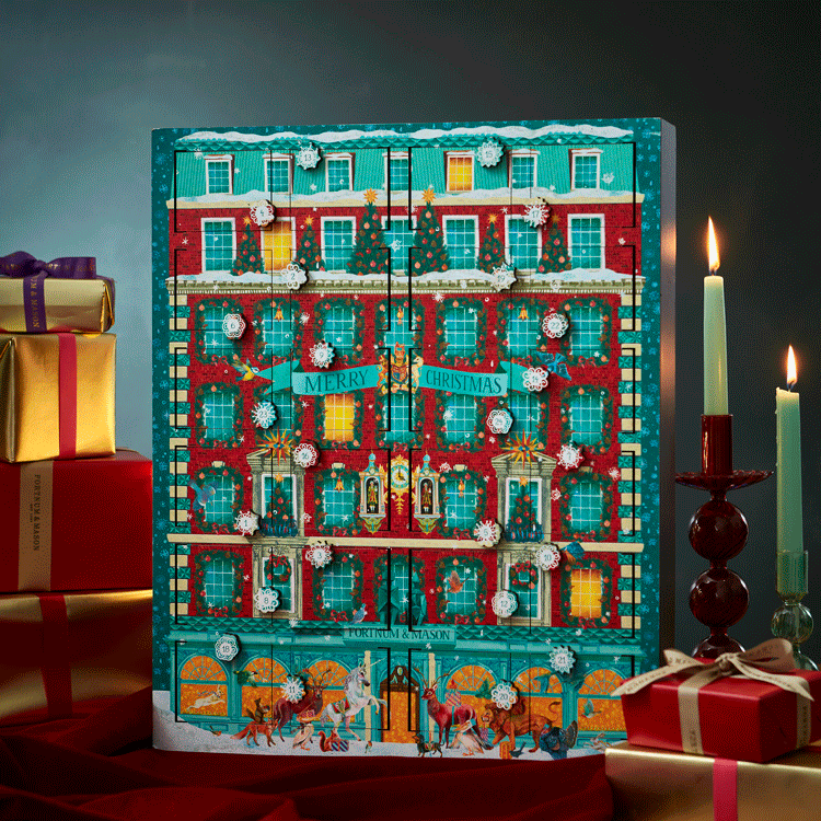 Fortnum's musical advent calendar Piccadilly House unfilled (British brand)