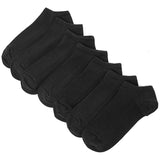 M&S 7pk Kids Cotton Trainer Liner Socks Black GOODS M&S   