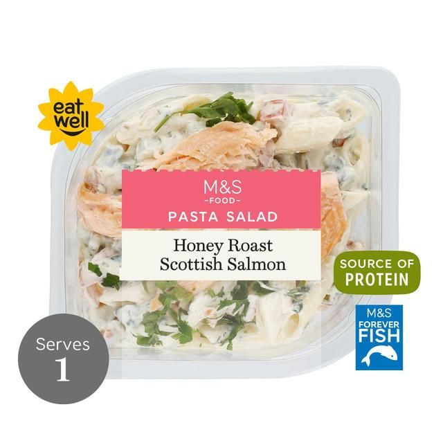 M&S Scottish Honey Roast Salmon Pasta Salad   205g GOODS M&S   