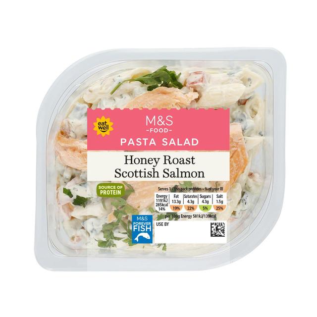 M&S Scottish Honey Roast Salmon Pasta Salad   205g