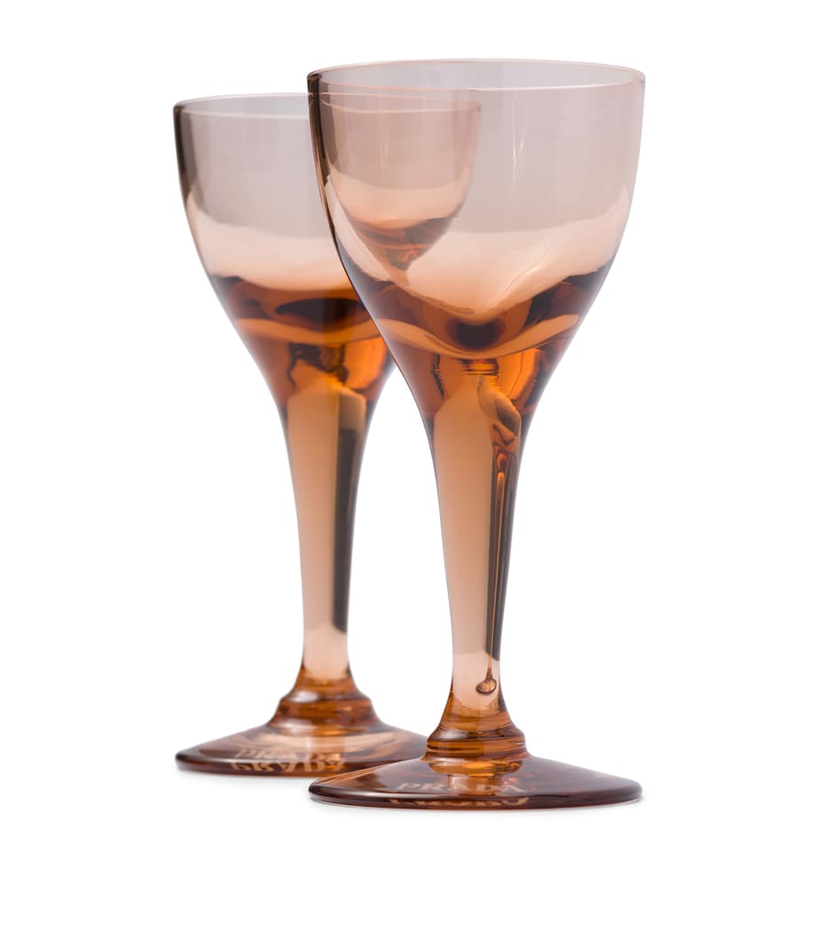 Prada New York liqueur glasses set of 2, imported from the UK