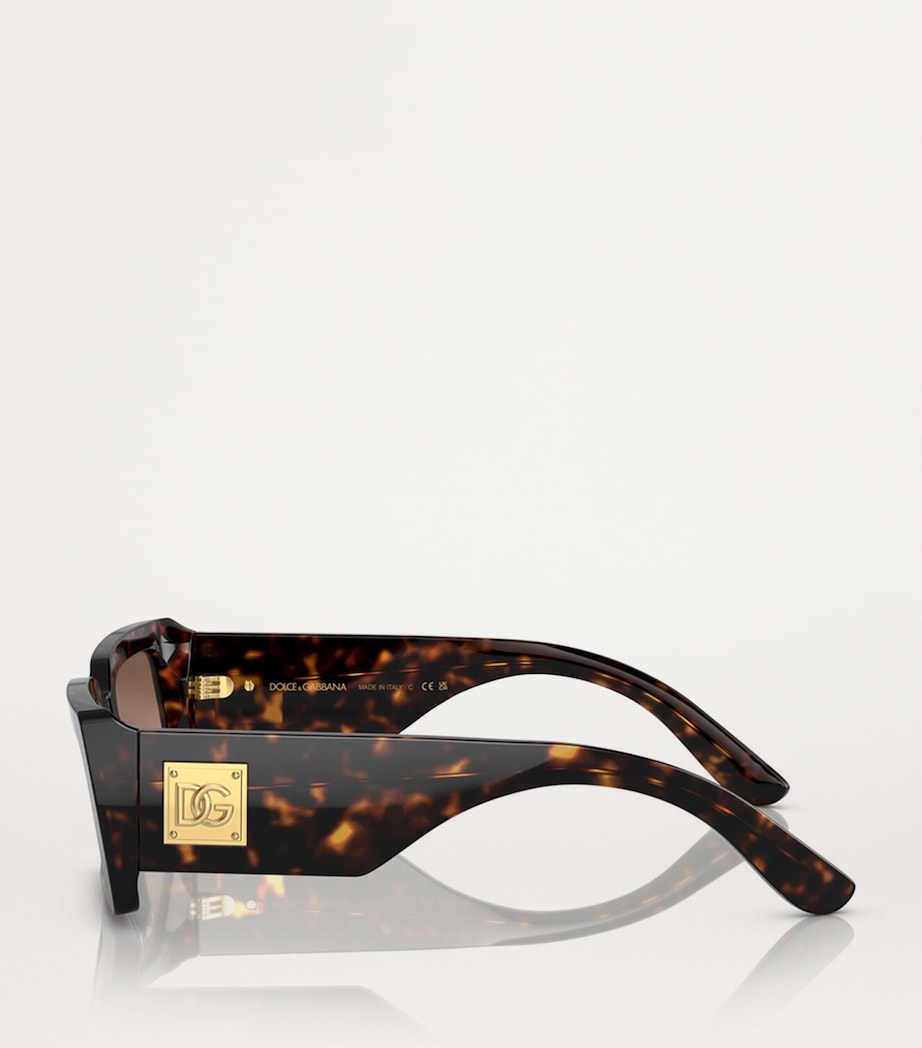 Dolce&Gabbana acetate rectangle sunglasses dark grey lenses, UK version
