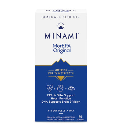 Harrods Minami MorEPA Original Omega-3 Supplement 60 Softgel Tablets- Buy online at McGrocer