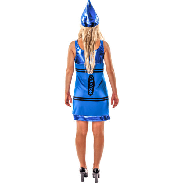 Orion Costumes Womens Blue Crayon Fancy Dress Small GOODS Superdrug   