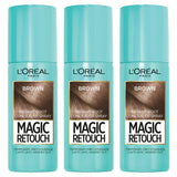 LOreal Magic Retouch Instant Root Concealer Spray 3 x 75ml in Brown
