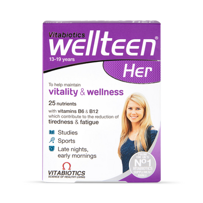 Holland & Barrett Vitabiotics Wellteen Her Teen Multivitamin Tablets 28 Count- Buy online at McGrocer