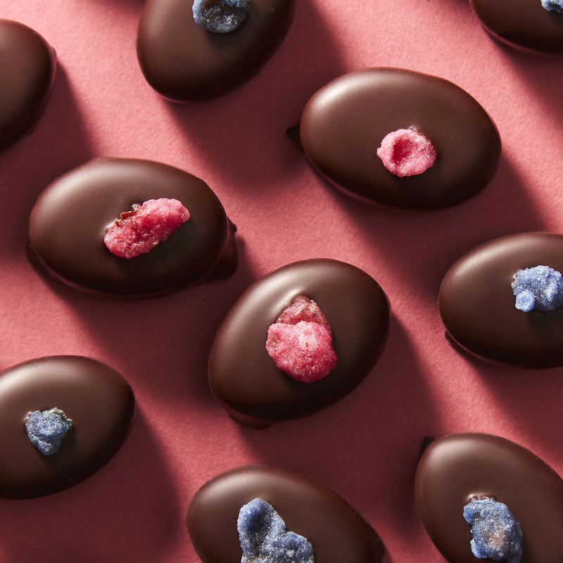 Fortnum's dark chocolate rose and violet creams 475g, UK version
