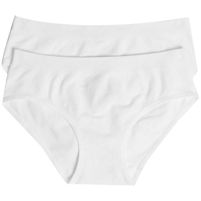 M&S Seamfree Bikini Knickers 2 Pack 6-16 Years White GOODS M&S   