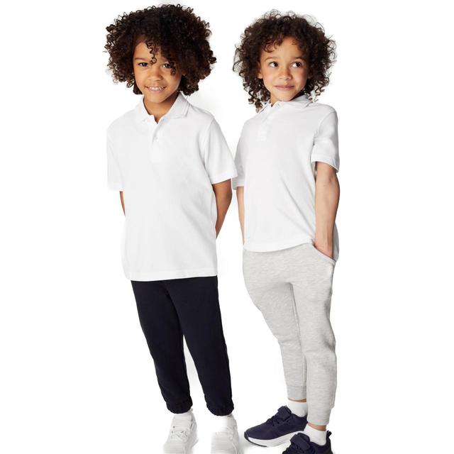 M&S Unisex Pure Cotton Polo Shirts 12-13 Years White   3 per pack GOODS M&S   