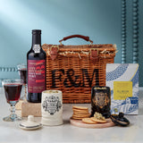Port and Stilton hamper with port wine and Stilton cheeses, UK version