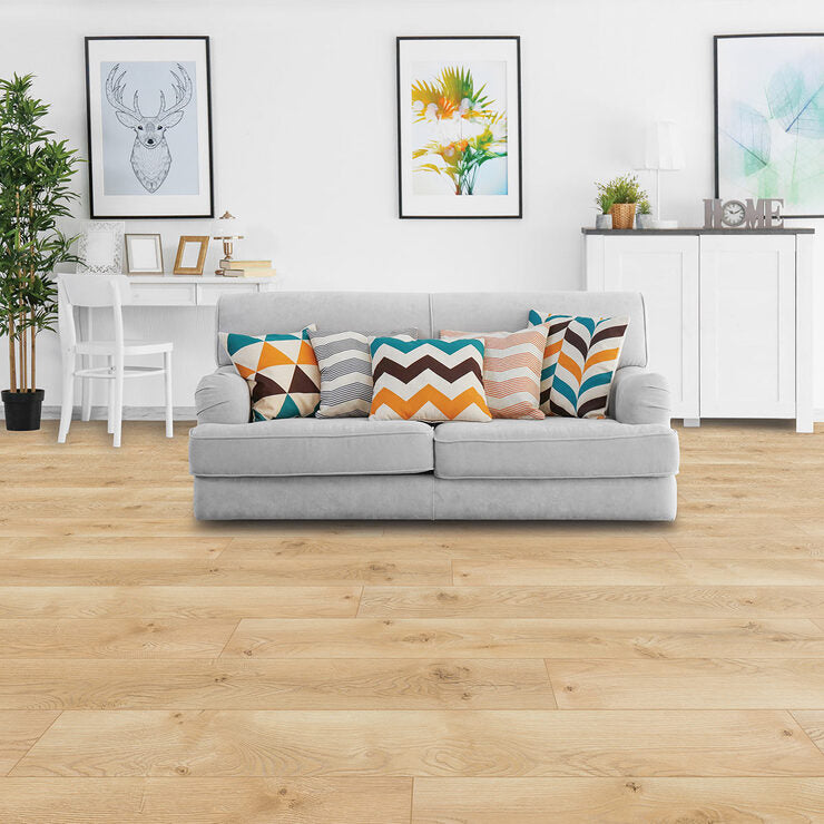 Golden Select Oslo light oak laminate flooring pack 1.146 m², UK version