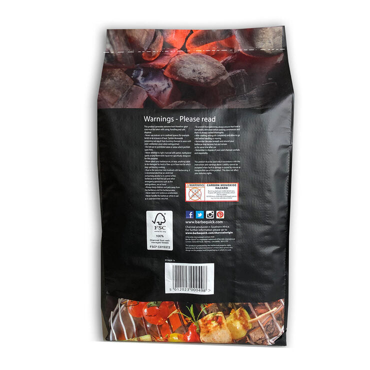 Bar-Be-Quick instant light charcoal 12 pack, imported from the UK
