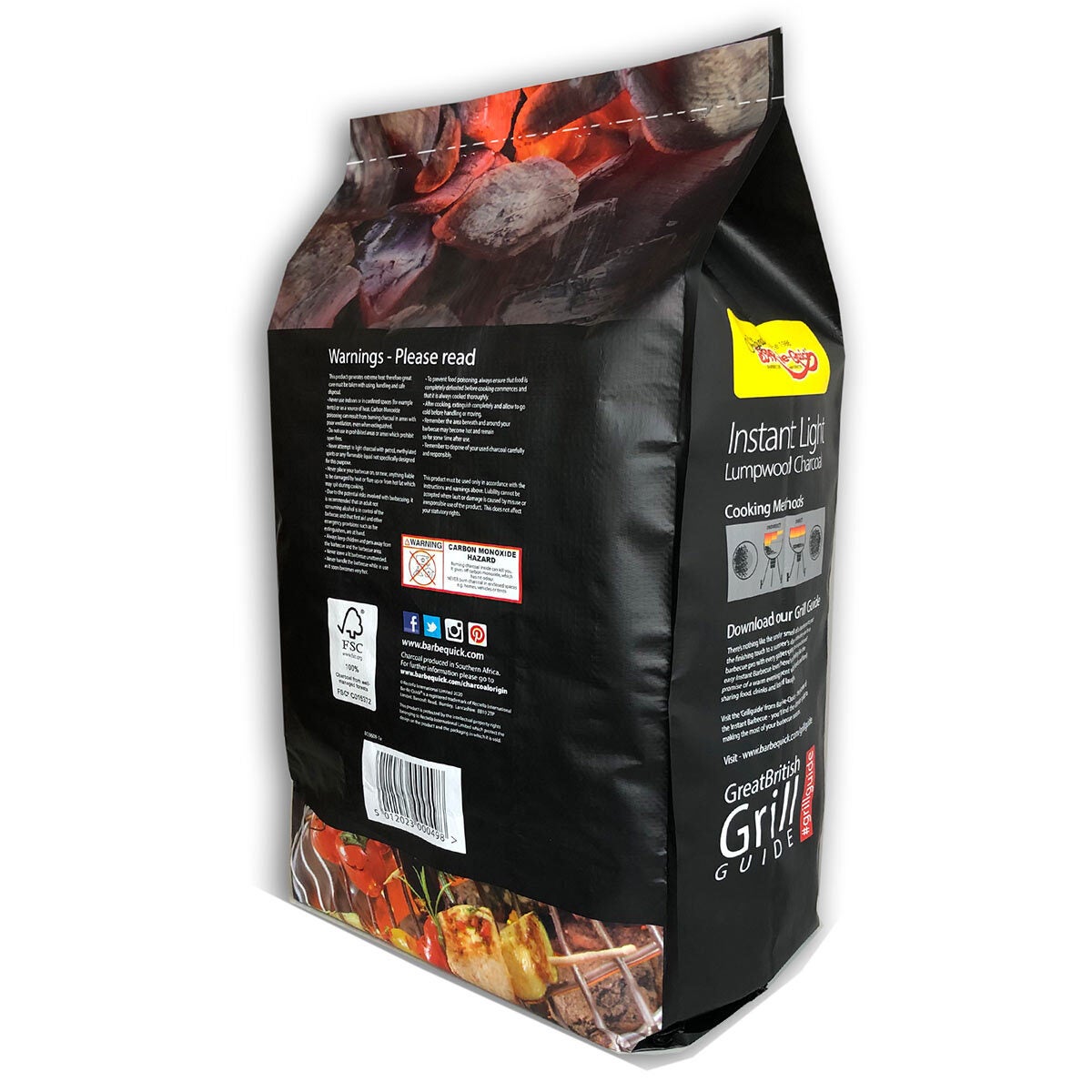 Bar-Be-Quick instant light charcoal 12 pack, imported from the UK