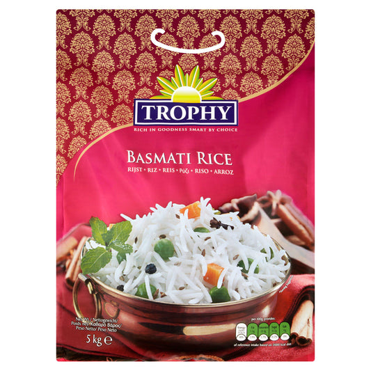 Trophy Indian Basmati Rice 5kg rice Sainsburys   