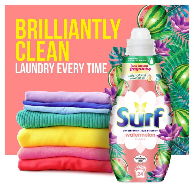 Surf Watermelon Breeze Concentrated Liquid Laundry Detergent 24 Washes   648ml GOODS M&S   