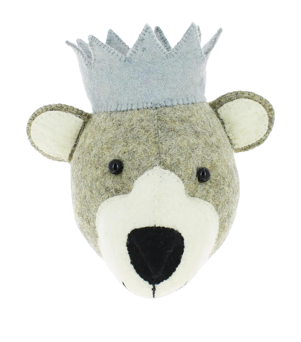 Fiona Walker wool bear head decoration 23cm - British product