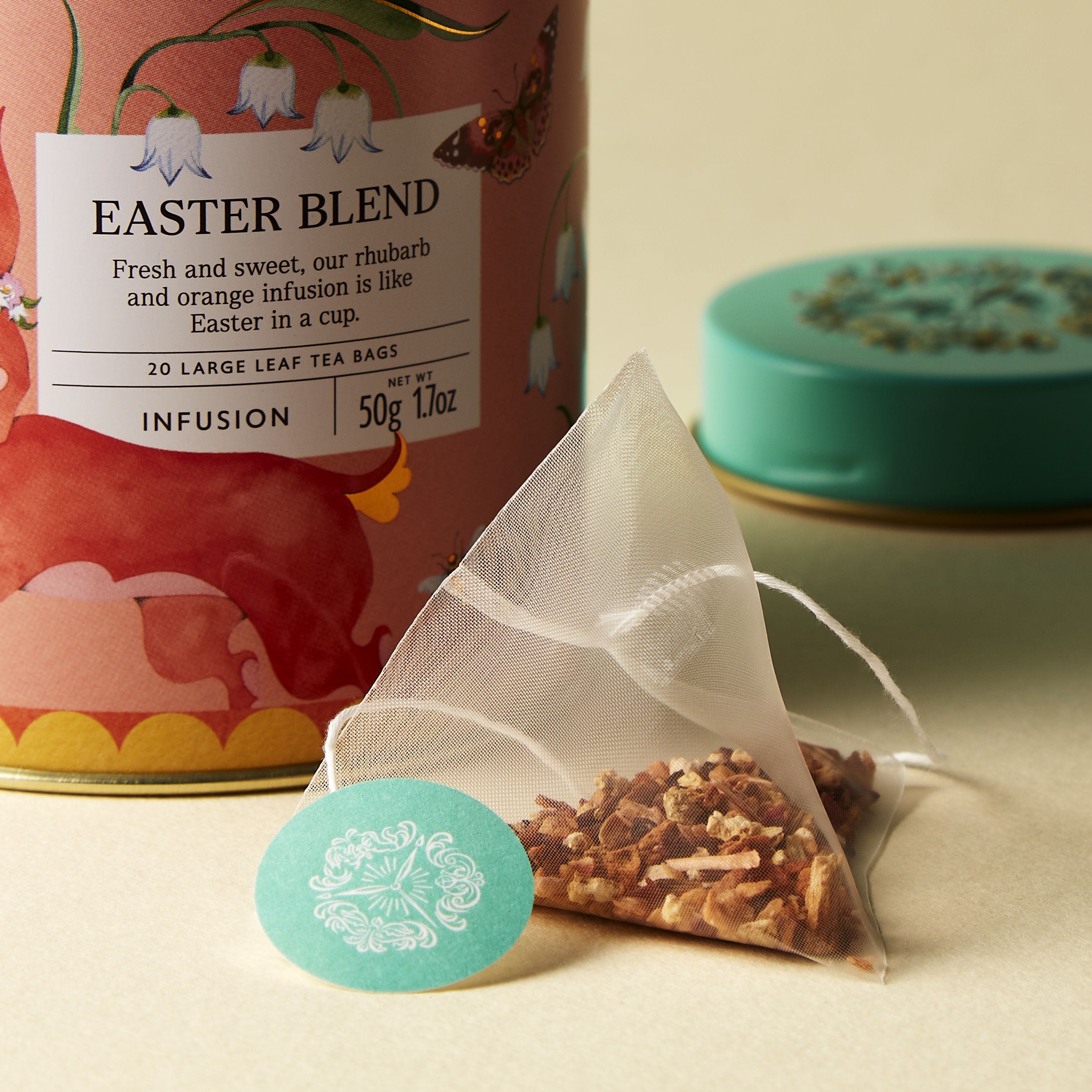 Easter hamper with tea, coffee, biscuits and chocolate - British product