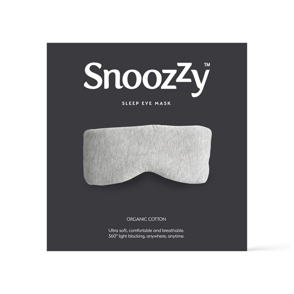 Snoozzy Organic Cotton Sleep Eye Mask Light Grey