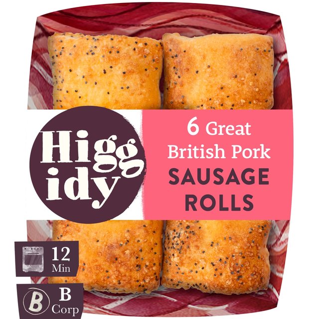 Higgidy 6 Great British Pork Sausage Rolls   160g GOODS M&S   