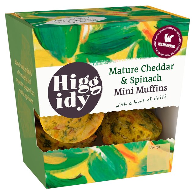 Higgidy 8 Cheddar & Spinach Mini Muffins   160g GOODS M&S   