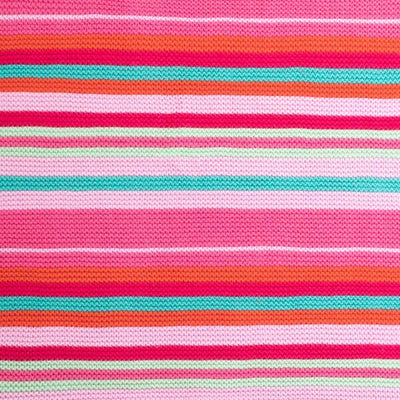 Superdrug Baby Pink Striped Knit Blanket 80cm x 100cm- Buy online at McGrocer