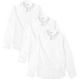 M&S 3pk Slim Fit Easy Iron Shirts 3-14 Years White GOODS M&S   