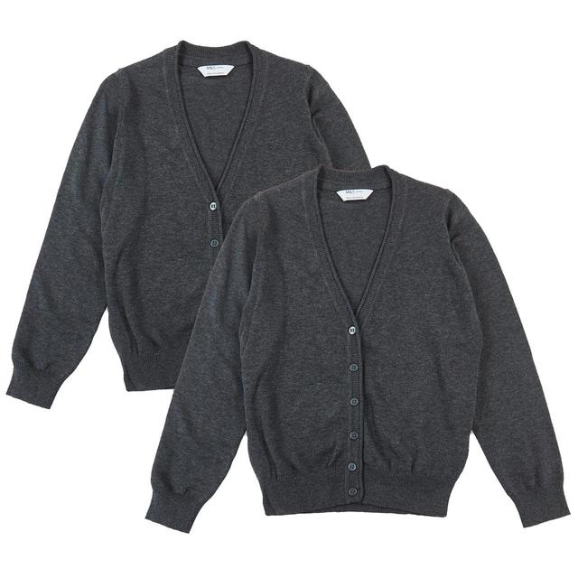 M&S Cotton Cardigan 2 Pack 4-13 Years Grey