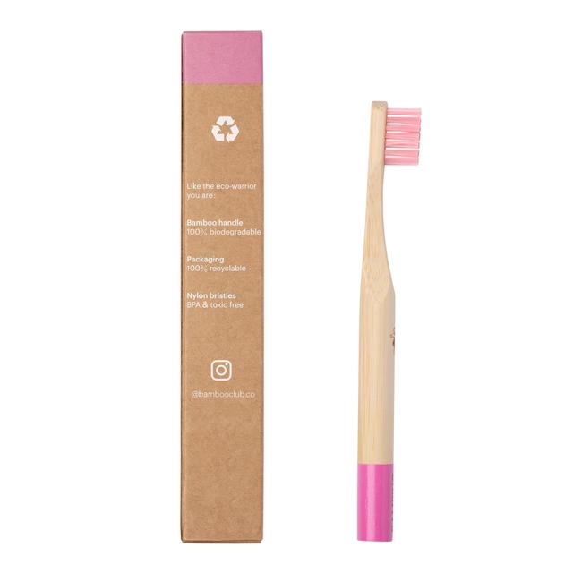 Bamboo Club Bambino Pink Kids Toothbrush