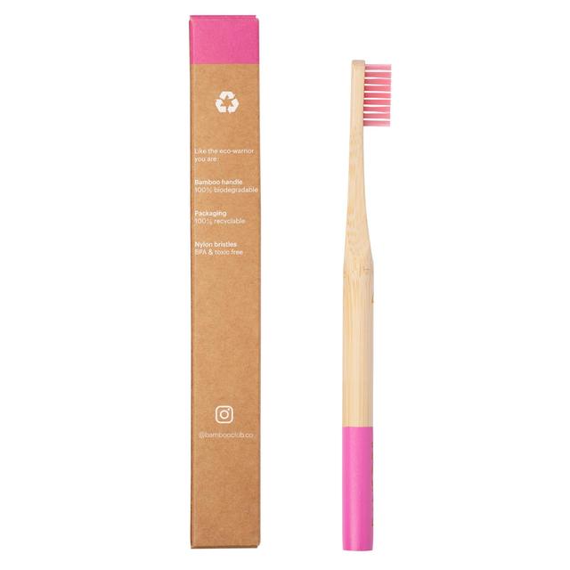 Bamboo Club Pink Adult Toothbrush