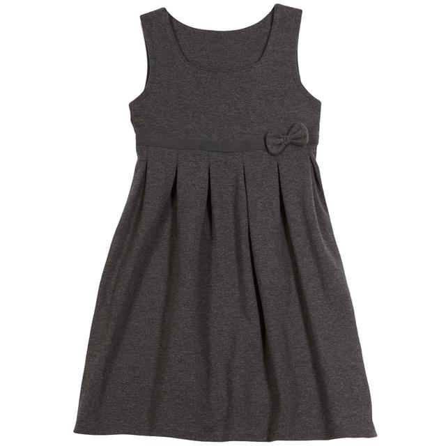 M&S Cotton Knitted Pinafore 4-12 Years Grey GOODS M&S   