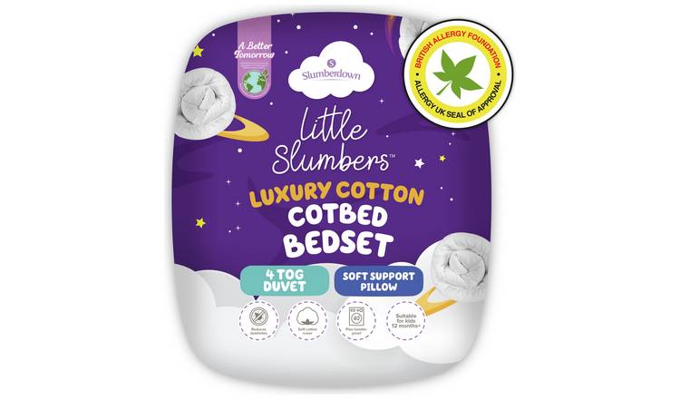 Slumberdown Little Slumbers anti-allergy bedset cot bed size, imported from the UK
