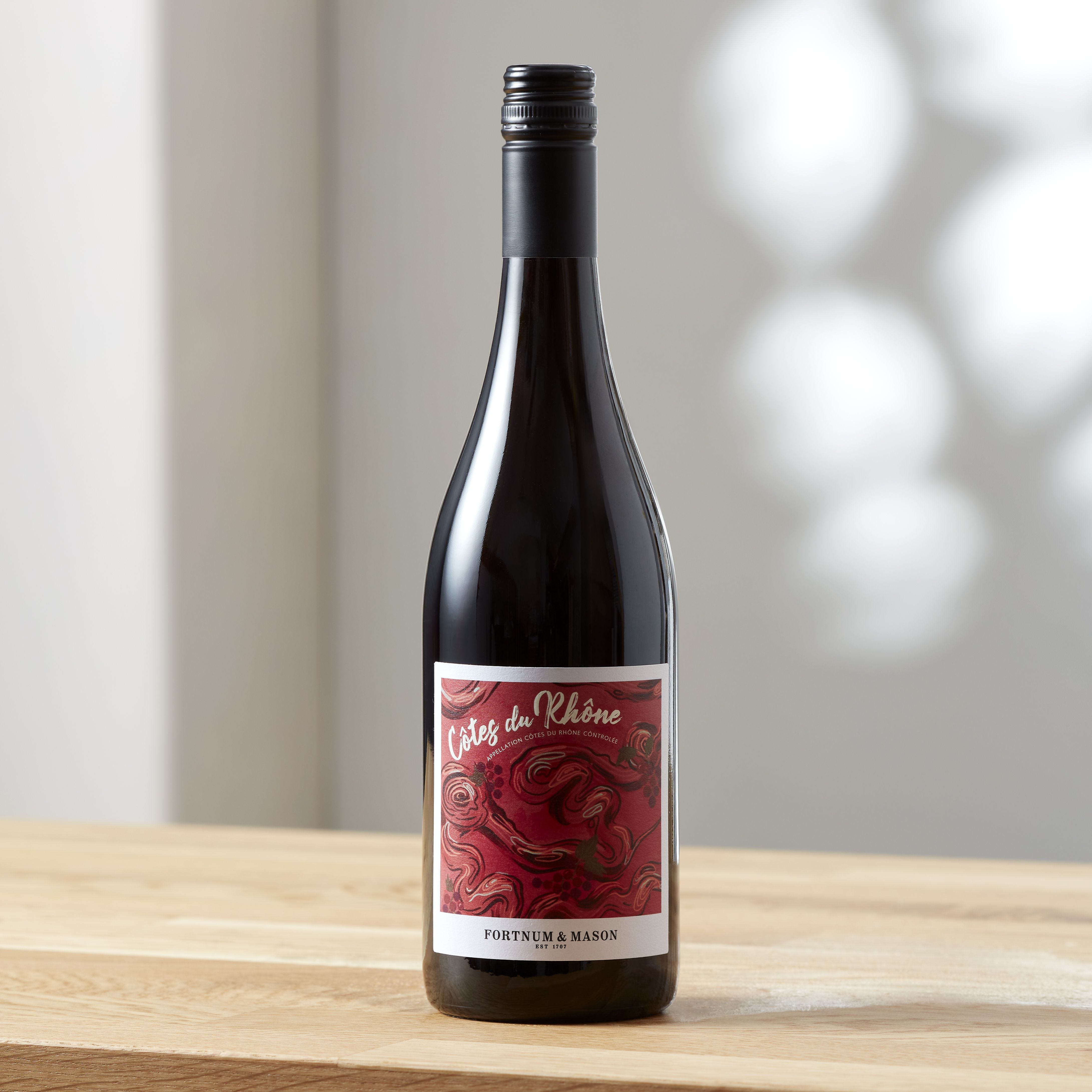 Fortnum's Côtes du Rhône red wine 75cl - British product