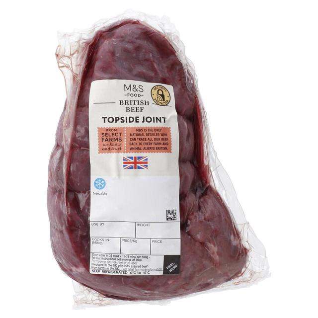 M&S Select Farms British Beef Topside Joint    Typically: 1.07kg GOODS M&S   