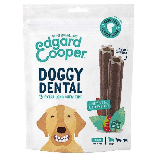 Edgard & Cooper Strawberry & Mint Large Dog Dental Sticks   7 per pack GOODS M&S   