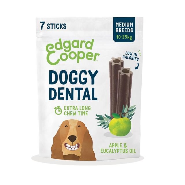 Edgard & Cooper Apple & Eucalyptus Medium Dog Dental Sticks   7 per pack GOODS M&S   