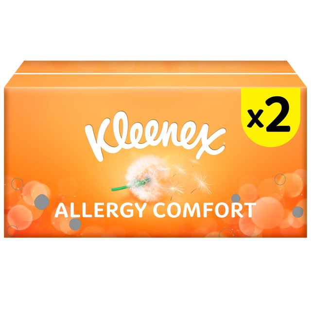 Kleenex Hayfever Allergy Comfort Facial Tissues - Twin Box   2 x 56 per pack