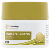 Sainsbury's Healthcare Korean Ginseng Extract Tablets x60 75mg Vitamins Minerals & Supplements Sainsburys   