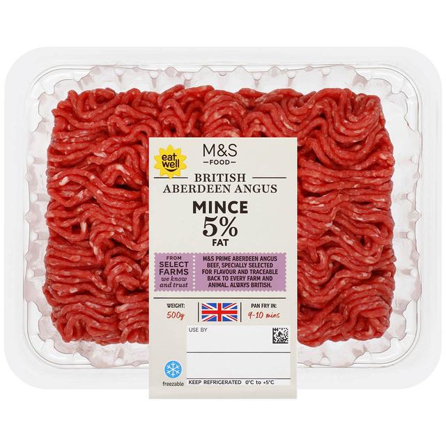 M&S Select Farms Aberdeen Angus Beef Mince 5% Fat   500g