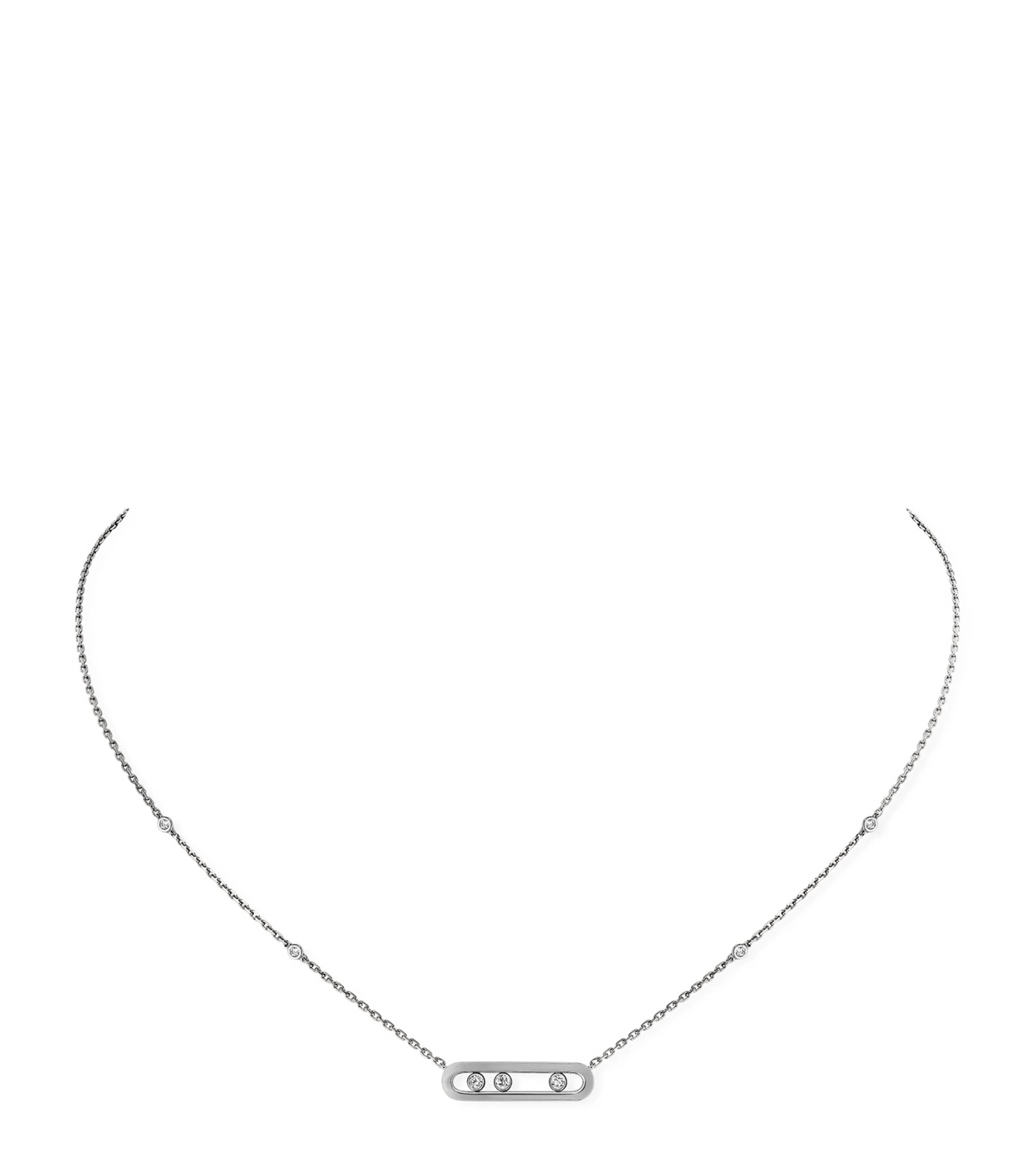 Messika Move Classique white gold diamond necklace, imported from the UK