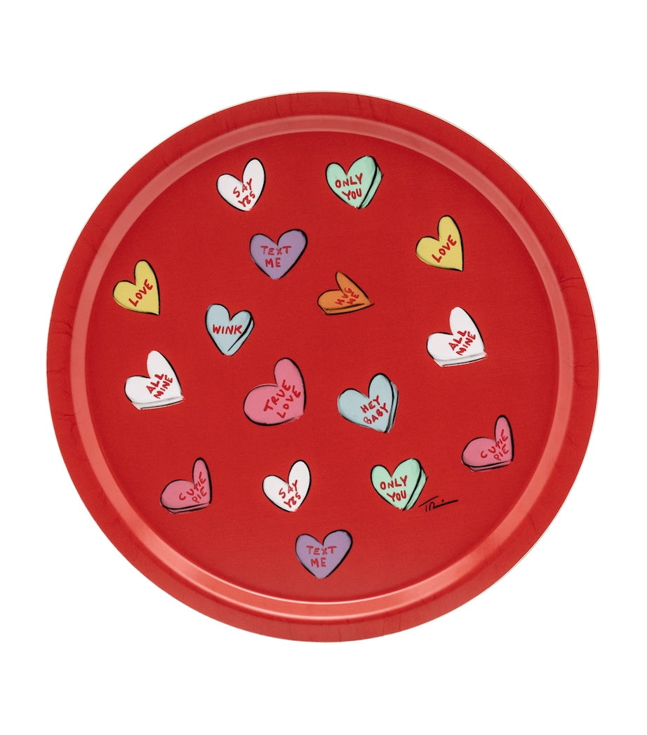 Halcyon Days Love Hearts serving tray 39cm, UK version