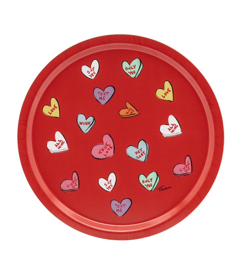Halcyon Days Love Hearts serving tray 39cm, UK version