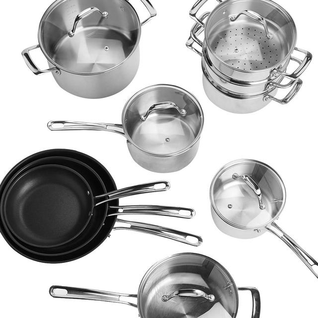 M&S Stainless Steel Frying Pan 28cm GOODS M&S   