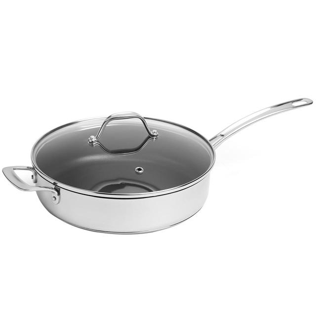 M&S Stainless Steel Non-Stick Saute Pan