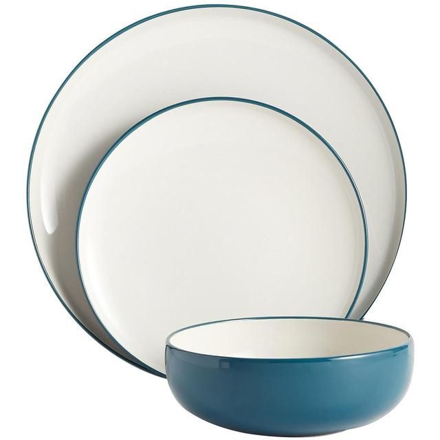 M&S Tribeca Teal Stoneware Dinner Set     12 per pack GOODS M&S   