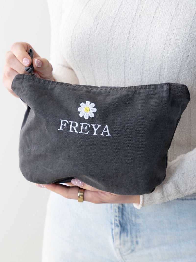 No Ordinary Gift personalised washed finish pouch 18x21cm, UK version