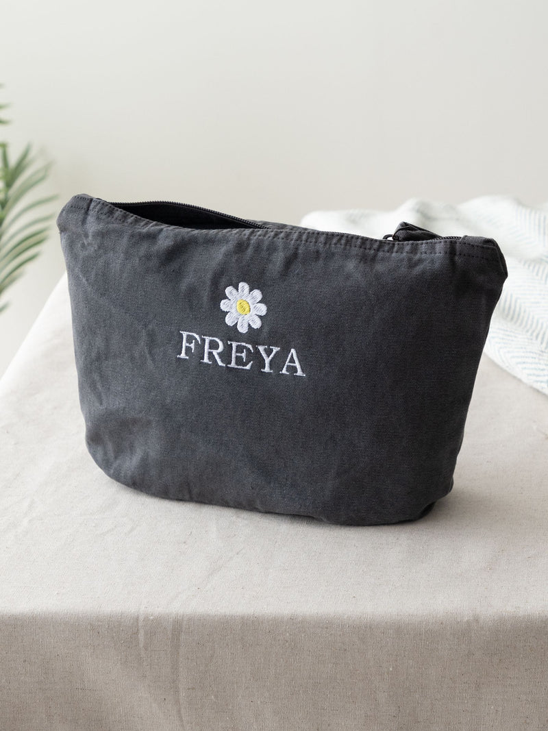 No Ordinary Gift personalised washed finish pouch 18x21cm, UK version