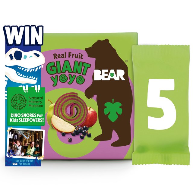 BEAR GIANT Fruit Yoyos Apple & Blackcurrant Multipack   5 x 20g GOODS M&S   