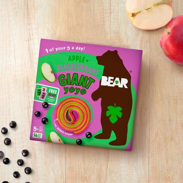 BEAR GIANT Fruit Yoyos Apple & Blackcurrant Multipack   5 x 20g GOODS M&S   