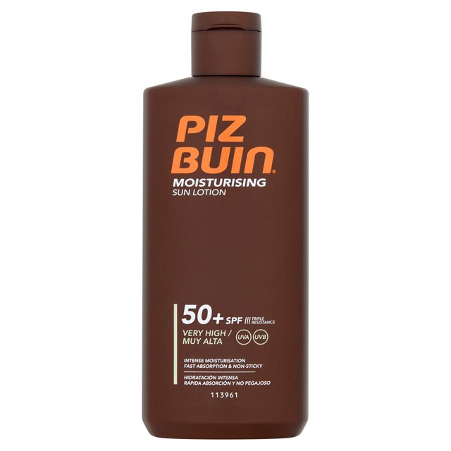 Piz Buin Moisturising SPF 50 Sun Lotion   200ml