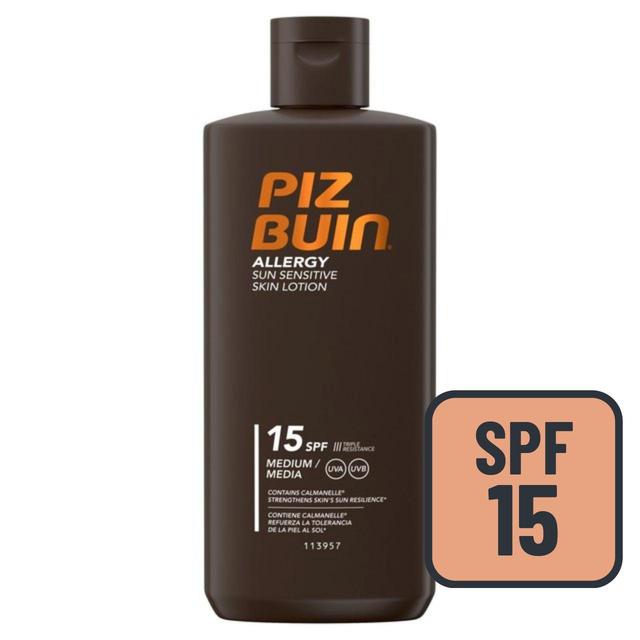 Piz Buin Allergy Sensitive SPF 15 Sun Lotion   200ml